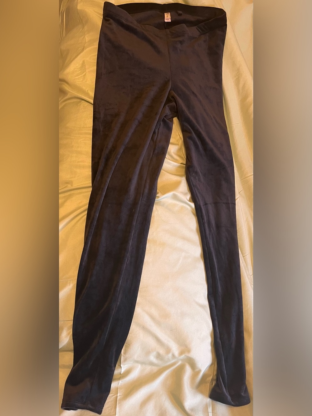 Felina Black Velvet Leggings